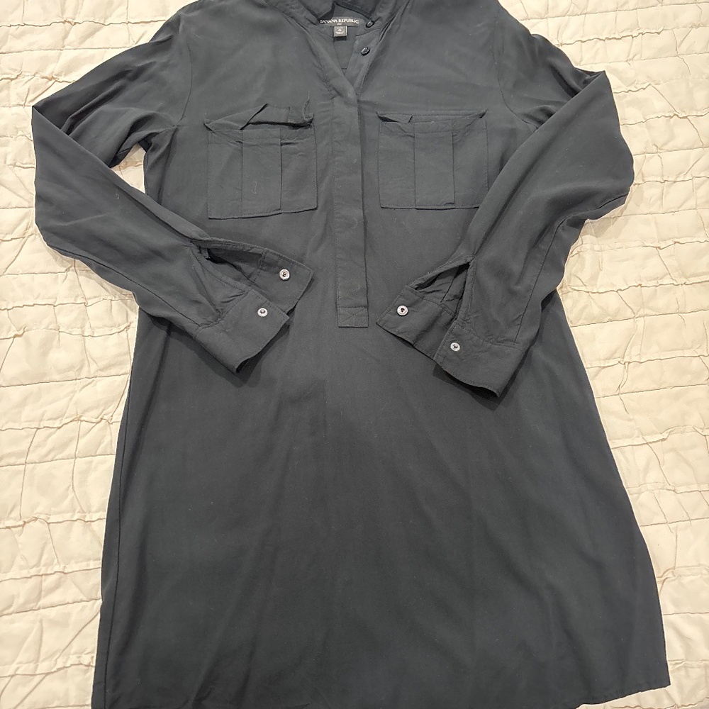 Black shirt dress